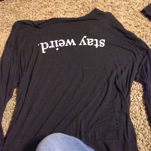 Brandy Melville Stay Weird long sleeve shirt