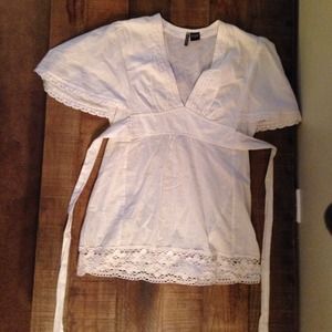 White boho top