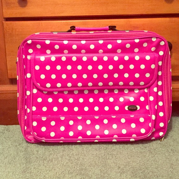 Sold! Pink Polka Dot Laptop Case