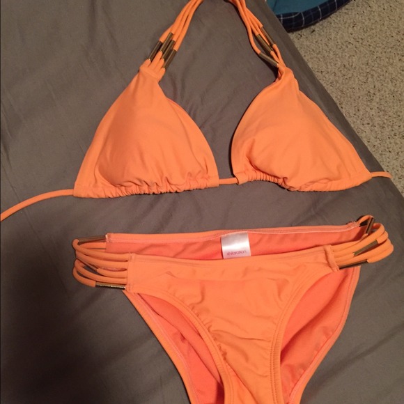 Xhilaration Orange/peach swim suit