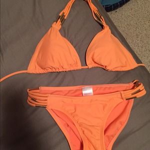 Xhilaration Orange/peach swim suit
