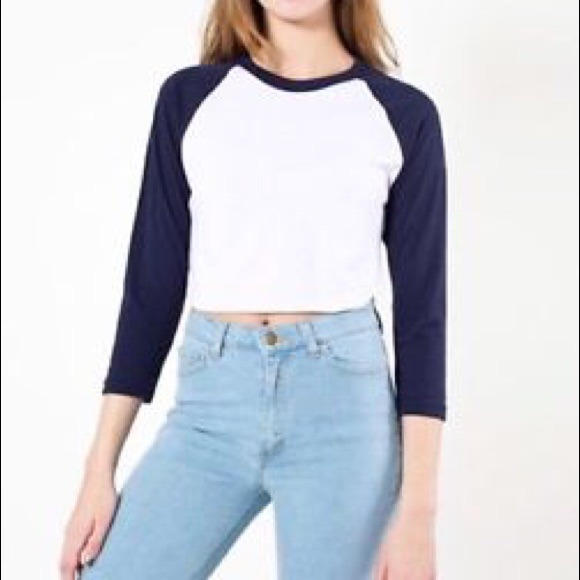 American apparel baseball tee