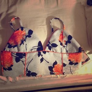 MinkPink floral crop top