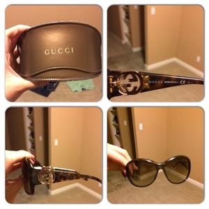 Brown Gucci sunglasses