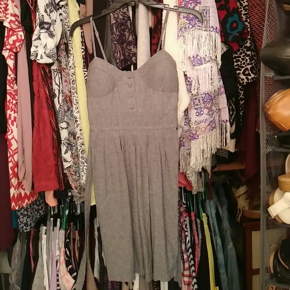 Gray bustier dress