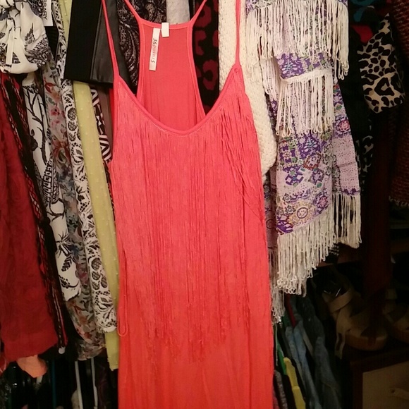 Fringe midi dress