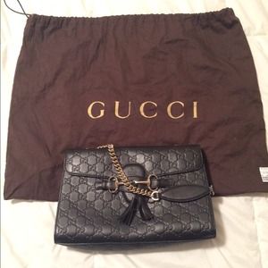 Gucci Emily Guccisima Leather Chain Shoulder Bag