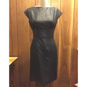 Christian Dior Textured Black Sheath Dress