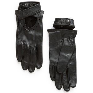 Tab Leather Gloves