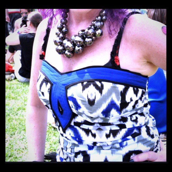 Bebe blue lined corset