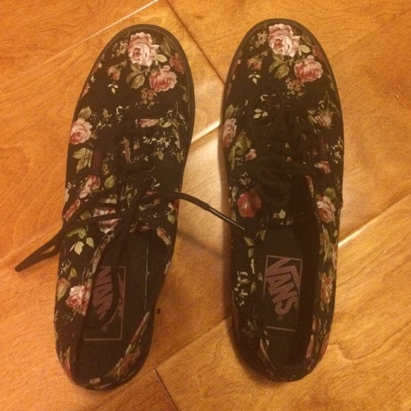 PRACTICALLY NEW Floral Vans