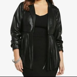 SALE!!! BOGO 50% Torrid leather fringe jacket sz 2