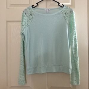Mint lace top.