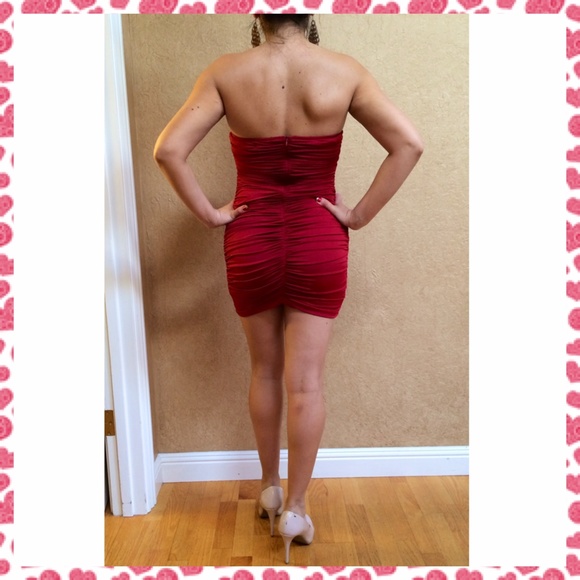 Red Mini Dress - Picture 2 of 4