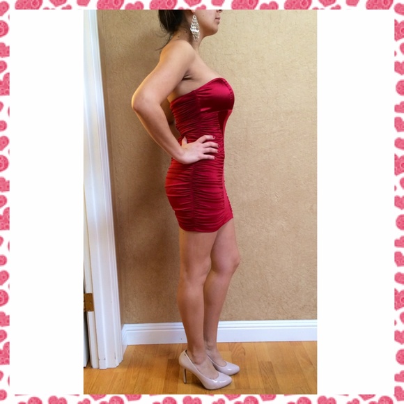 Red Mini Dress - Picture 3 of 4