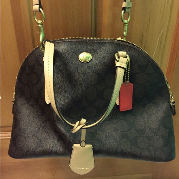 Coach Peyton Signature Cora Domed Satchel