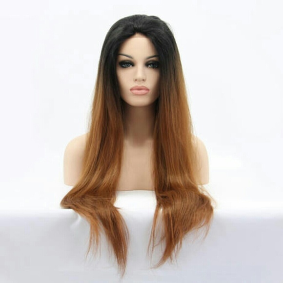 Straight Sexy Lace Front Wig 24-26 inches #1b/30!