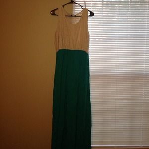 A turquoise and cream maxi dress size 3X