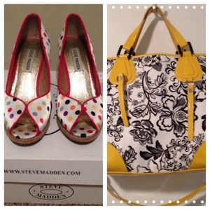 Bundle - Steve Madden Wedges and Bag