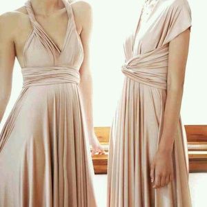 Two Birds balgown in rosewater