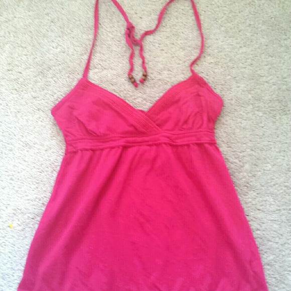Hot pink halter tank