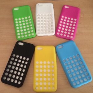 iPhone 5C soft silicone dots cases