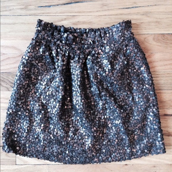 Sequin Skirt with Pockets