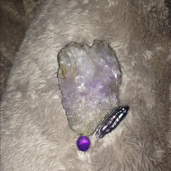 Stunning Amy Kahn Russell Natural Amethyst and SS