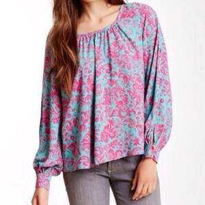 Designer Voom by Joy Han paisley printed blouse