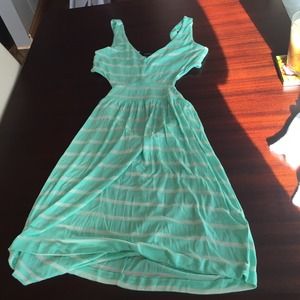 Mint backless dress