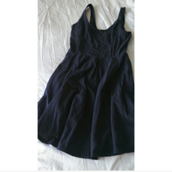 Hollister Navy Blue Cotton Skater Dress XS