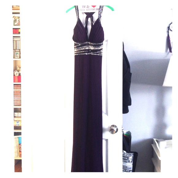 Camille La Vie -- Long Cutout Dress. Purple size 4