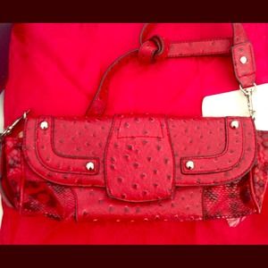FAB RED LEATHER CROSSBODY for Closet Glam Boutique