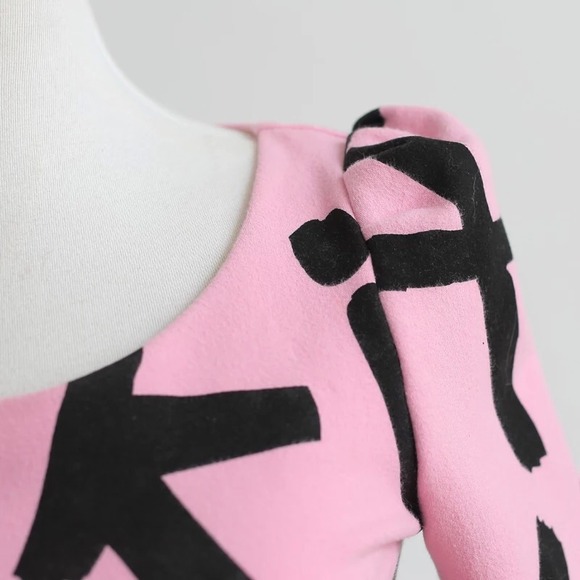 🎉HP🎉pink graffiti dress, premium quality cotton! - Picture 3 of 4