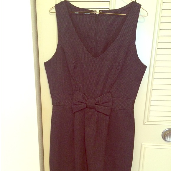 Maurice's pinstriped black dress