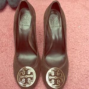 Tory Burch Size 7.5 Brown Suede Wedges
