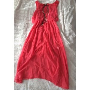 Pink Chiffon Maxi Dress