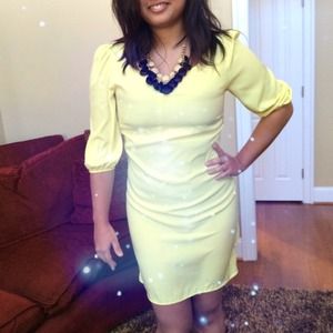 Vibrant Yellow Shift Dress