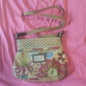 Adorable Flower designed FOSSIL purse