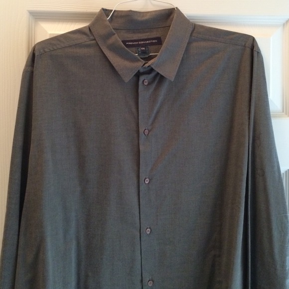 French Connection grey button up