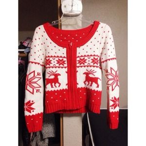 Reindeer Zip up sweater