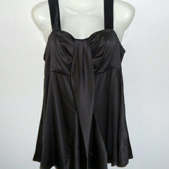 Silky Vera Wang Velvet Strap Blouse