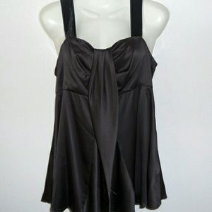 Silky Vera Wang Velvet Strap Blouse