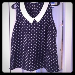 Forever 21 chiffon sailboat shirt.