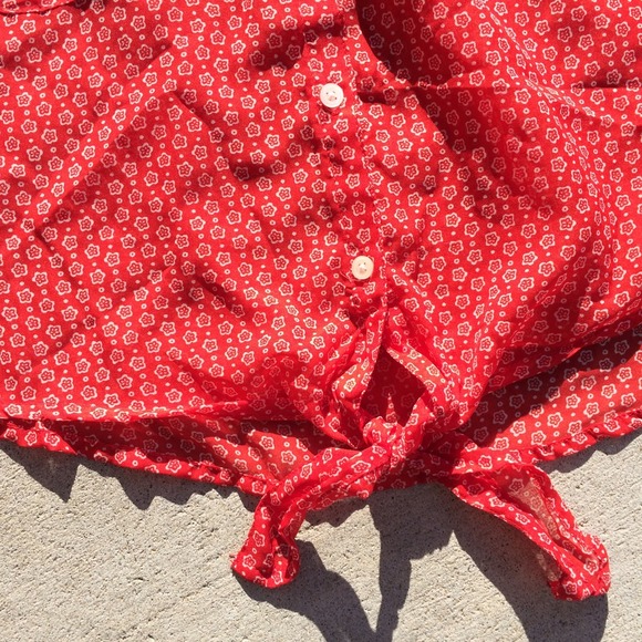 Tie-front Button Up - Picture 3 of 4