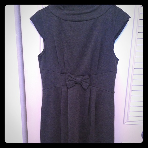 Half turtle neck black dress