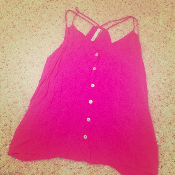Button up Tank Top (Pink)