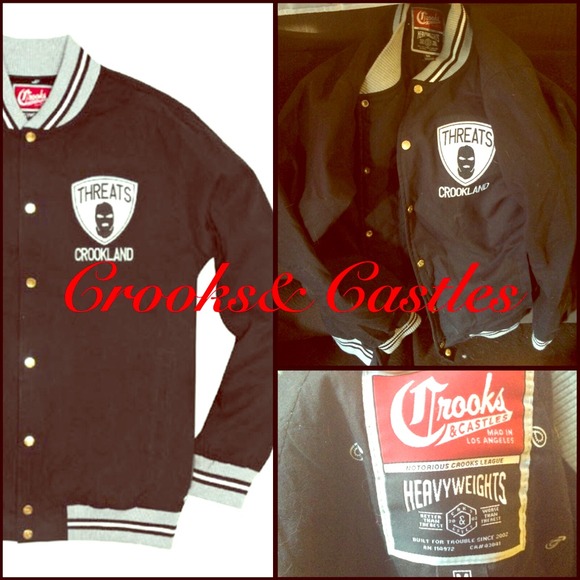 Crooks & Castles "Threats" Letterman Jacket!Size M