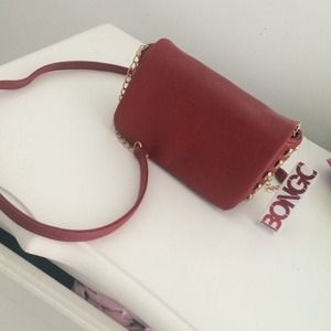 Red Leather Shoulder Bag