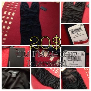 Guess jet black halter dress